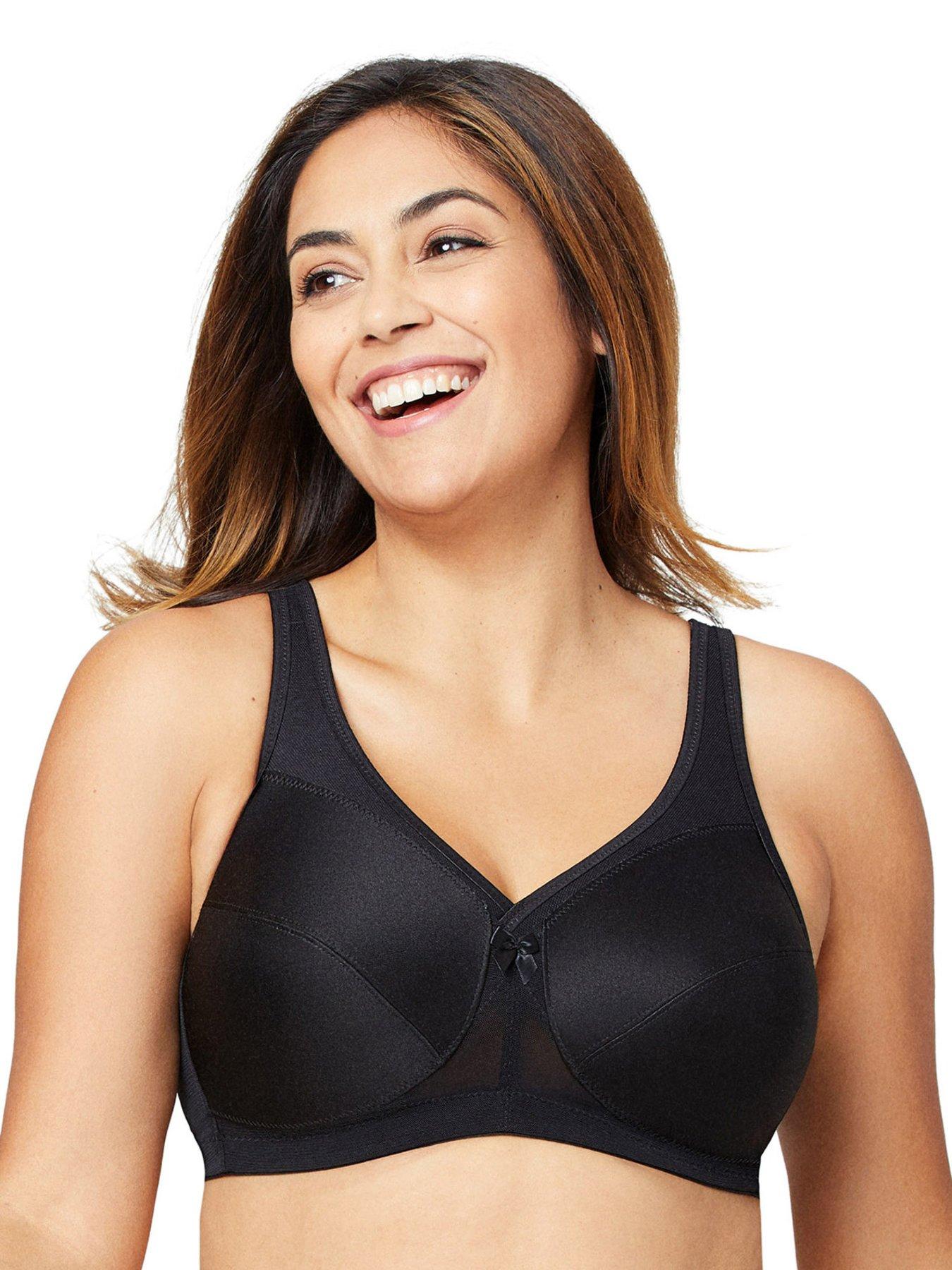 Image 1 of 6 of Glamorise Magiclift Non Wire Active Sports Bra - Black