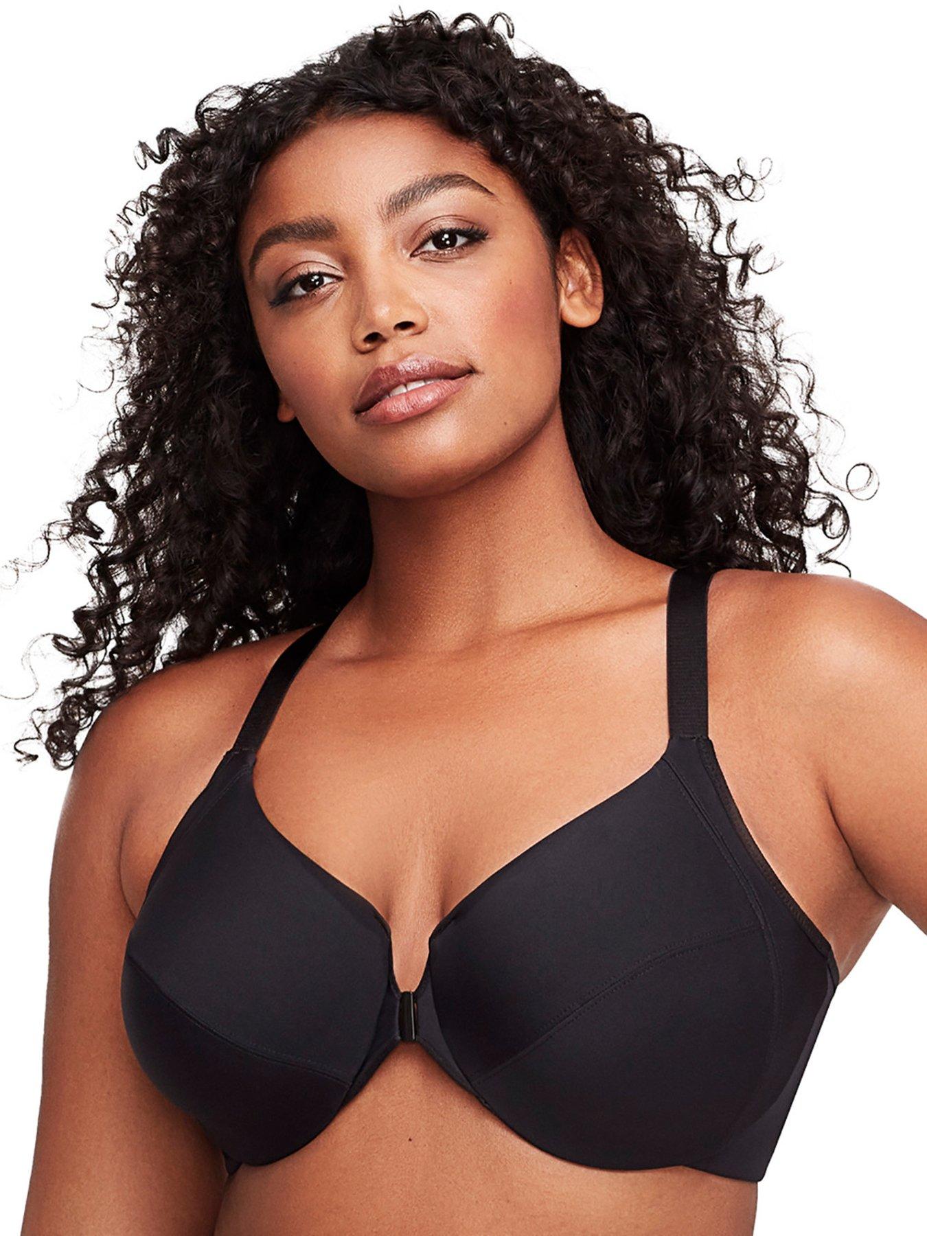 Glamorise Front Close Smoothing Underwire Bra - Black