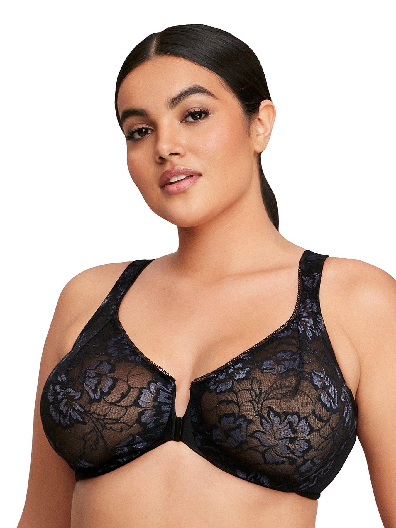 Embroidered Front Hook Underwire Bra by Amoureuse®