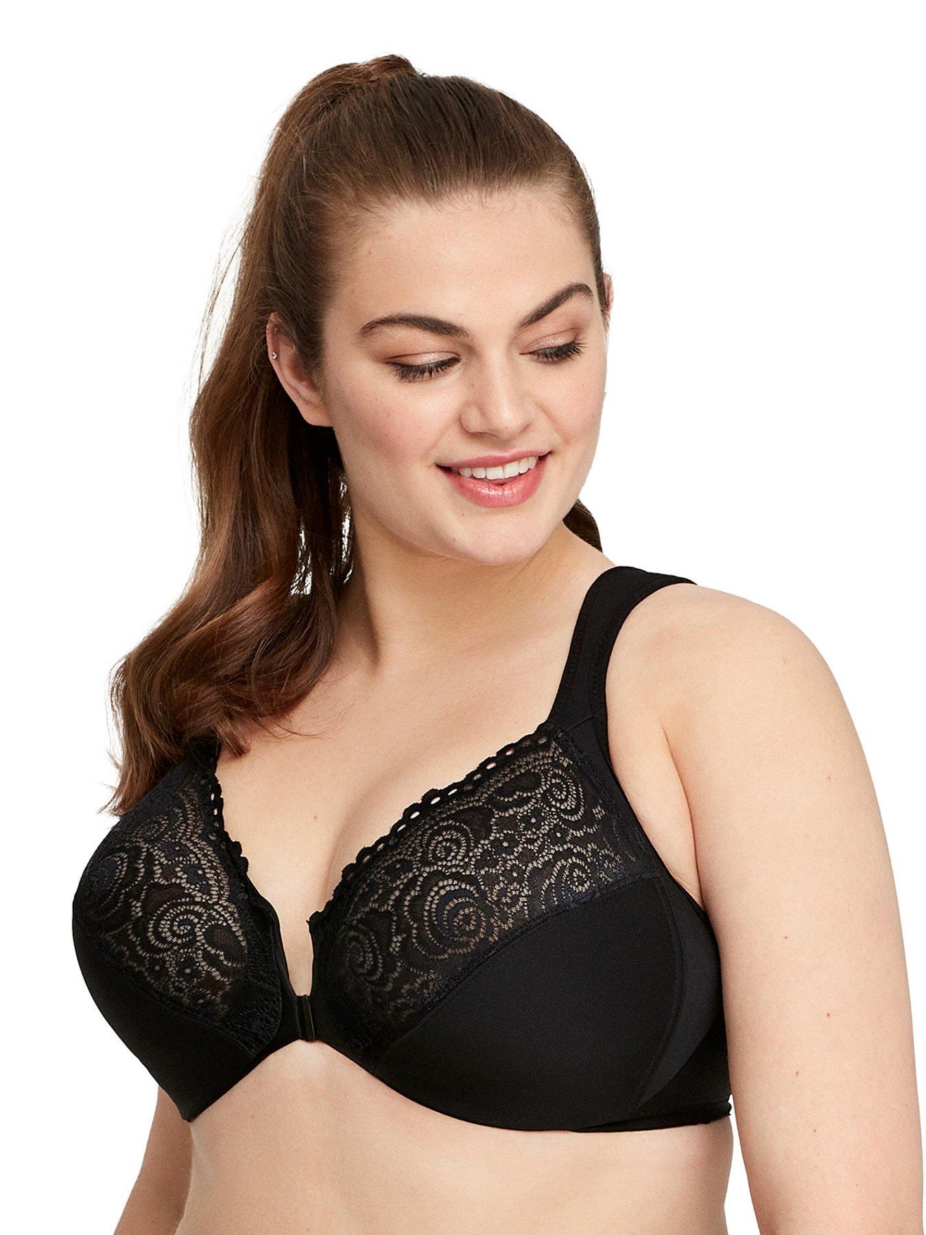 Glamorise Wonderwire Lace Front Close Bra