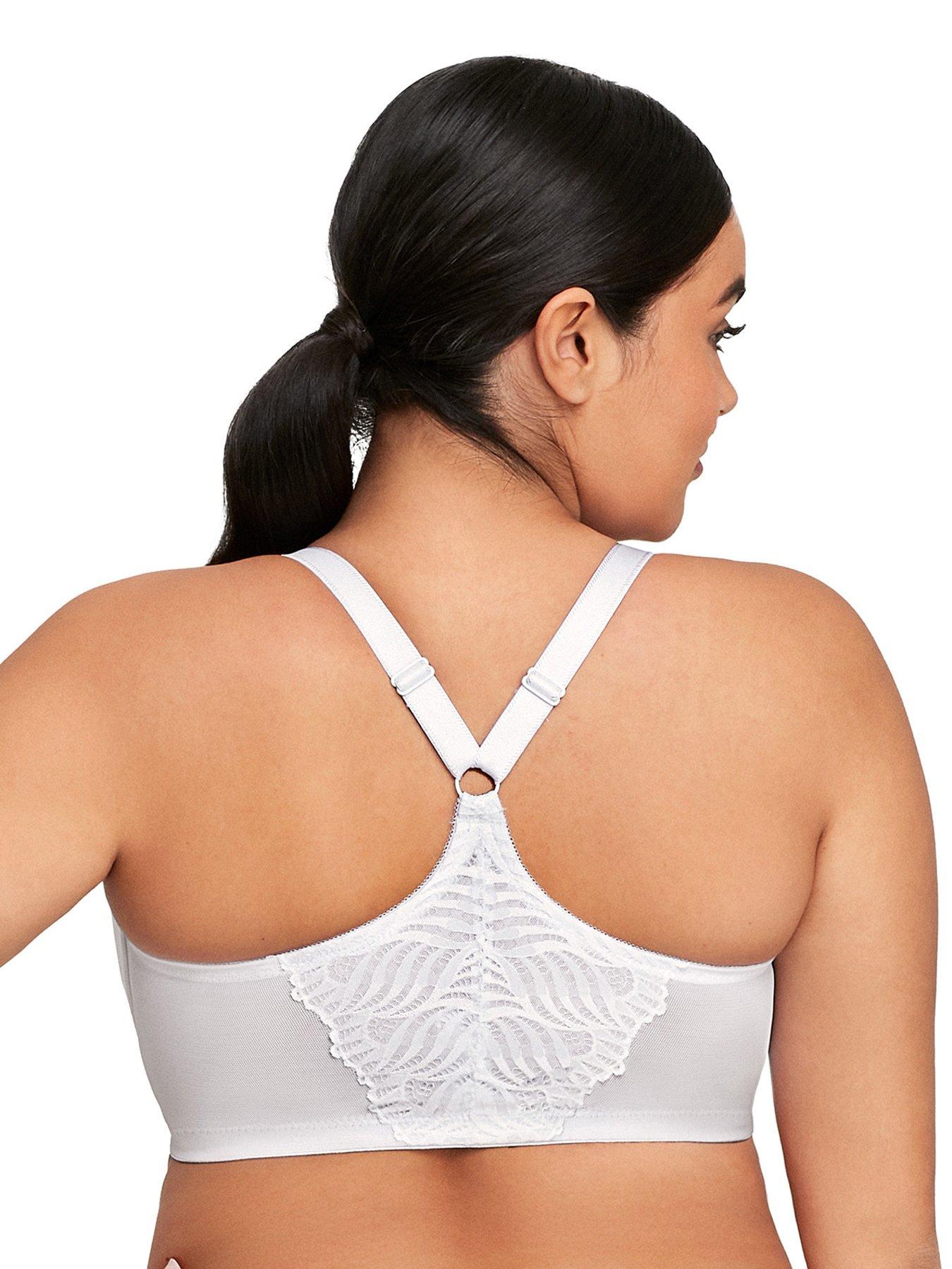 Glamorise Front-Closure T-Back WonderWire Bra - Cafe