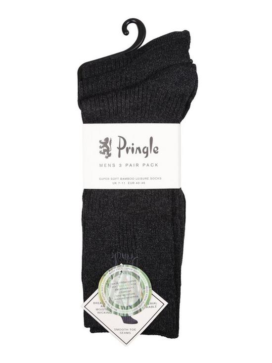 stillFront image of pringle-3pk-bamboo-leisure-hybrid-boot-sock-socks-black