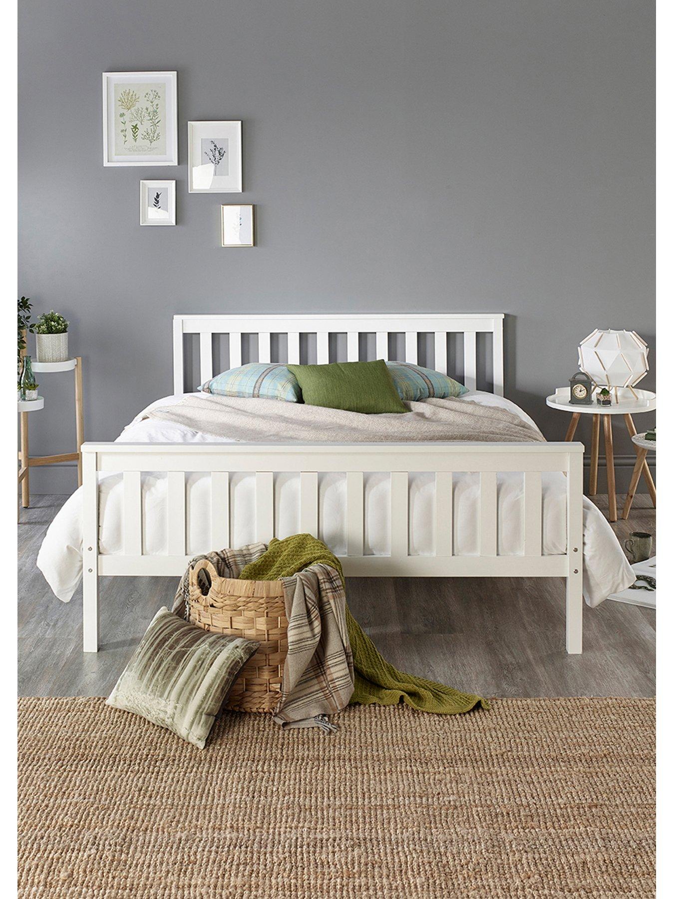 Image 3 of 4 of undefined Clayton Wooden Bed Frame with Mattress Options (Buy &amp; SAVE!) - White