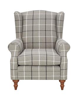 Winston Fabric Check Armchair