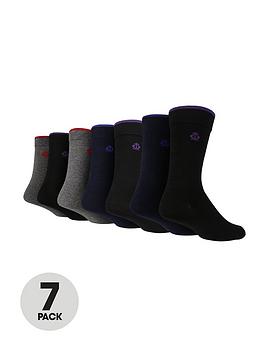 Jeff Banks Plain Socks (7 Pack) - Multi