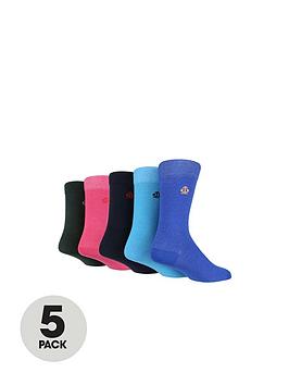 Jeff Banks 5Pk Block Colour Socks - Multi, Assorted, Men