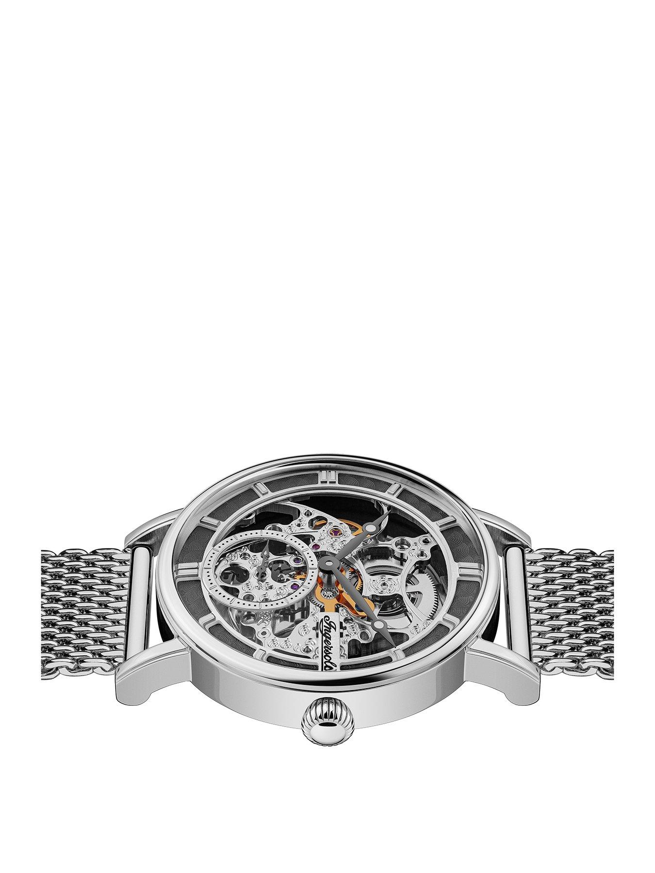 Image 2 of 5 of Ingersoll The Herald Automatic Watch with a Grey Dial and a Silver Stainless Steel Strap - I00405B