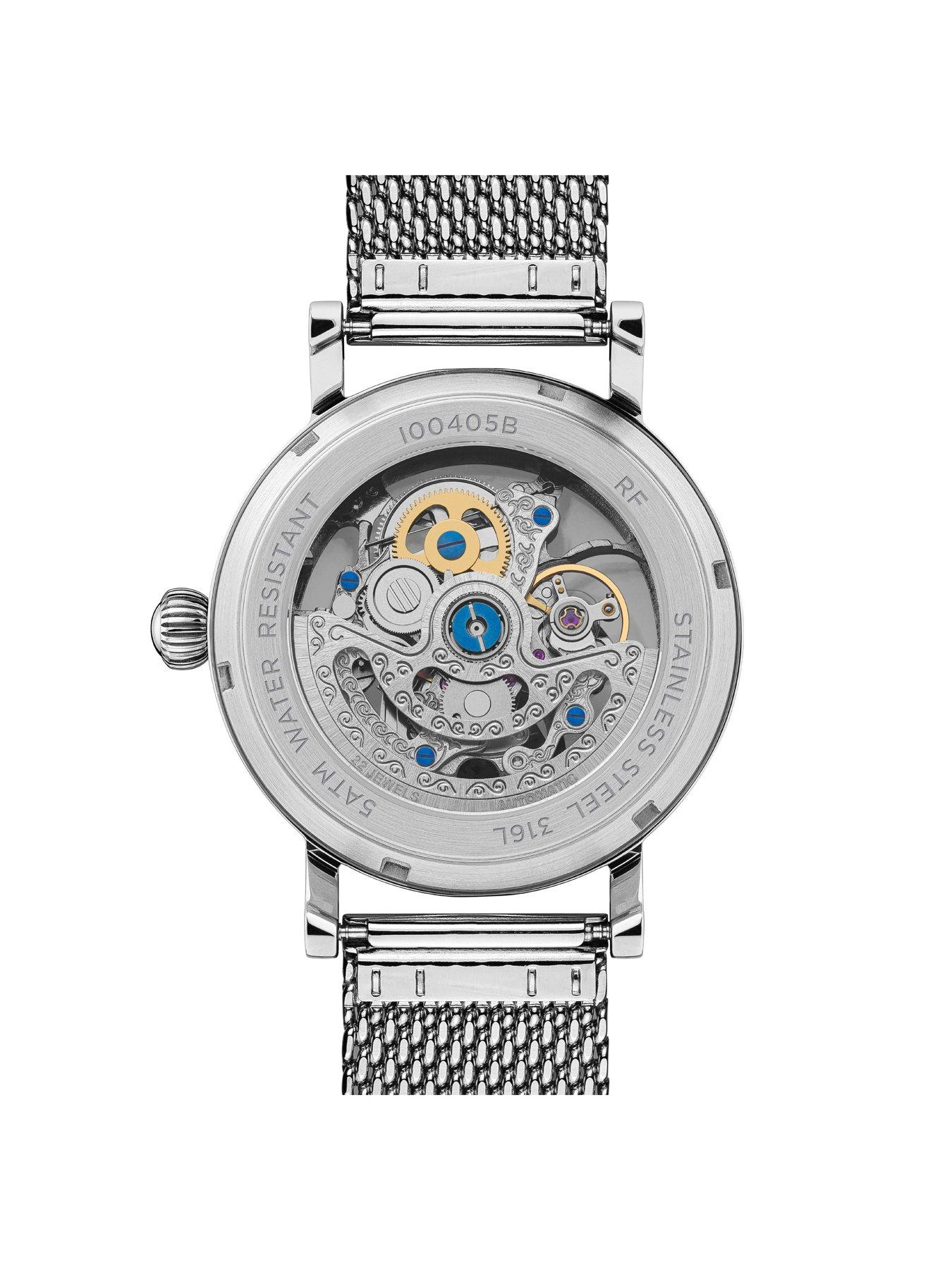 Image 4 of 5 of Ingersoll The Herald Automatic Watch with a Grey Dial and a Silver Stainless Steel Strap - I00405B