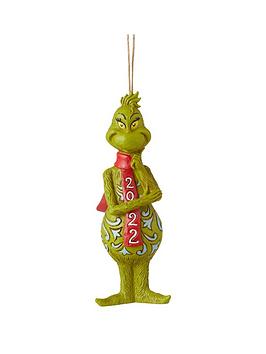 Product photograph of 2022 Grinch Christmas Tree Ornament from very.co.uk