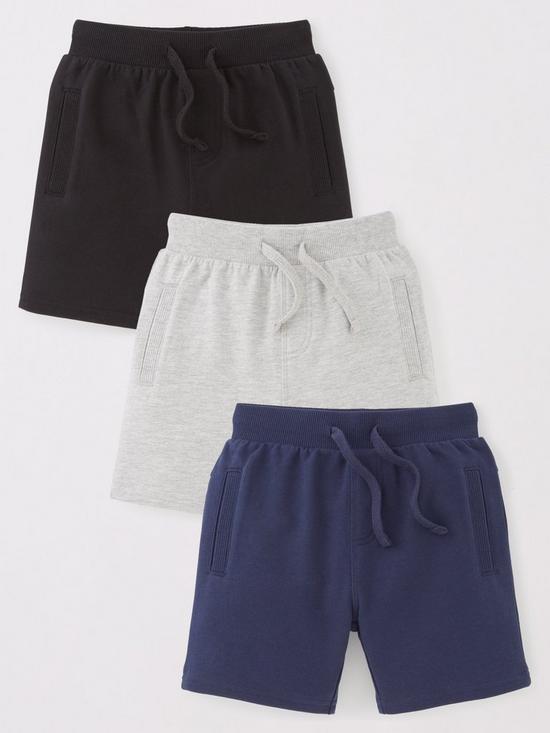 Everyday Boys Cotton Rich Essential Shorts (3 Pack) - Multi | very.co.uk