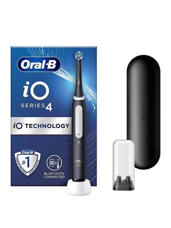Image 1 of 5 of Oral-B iO4 Black Electric Toothbrush&nbsp;(With Free&nbsp;Travel Case)