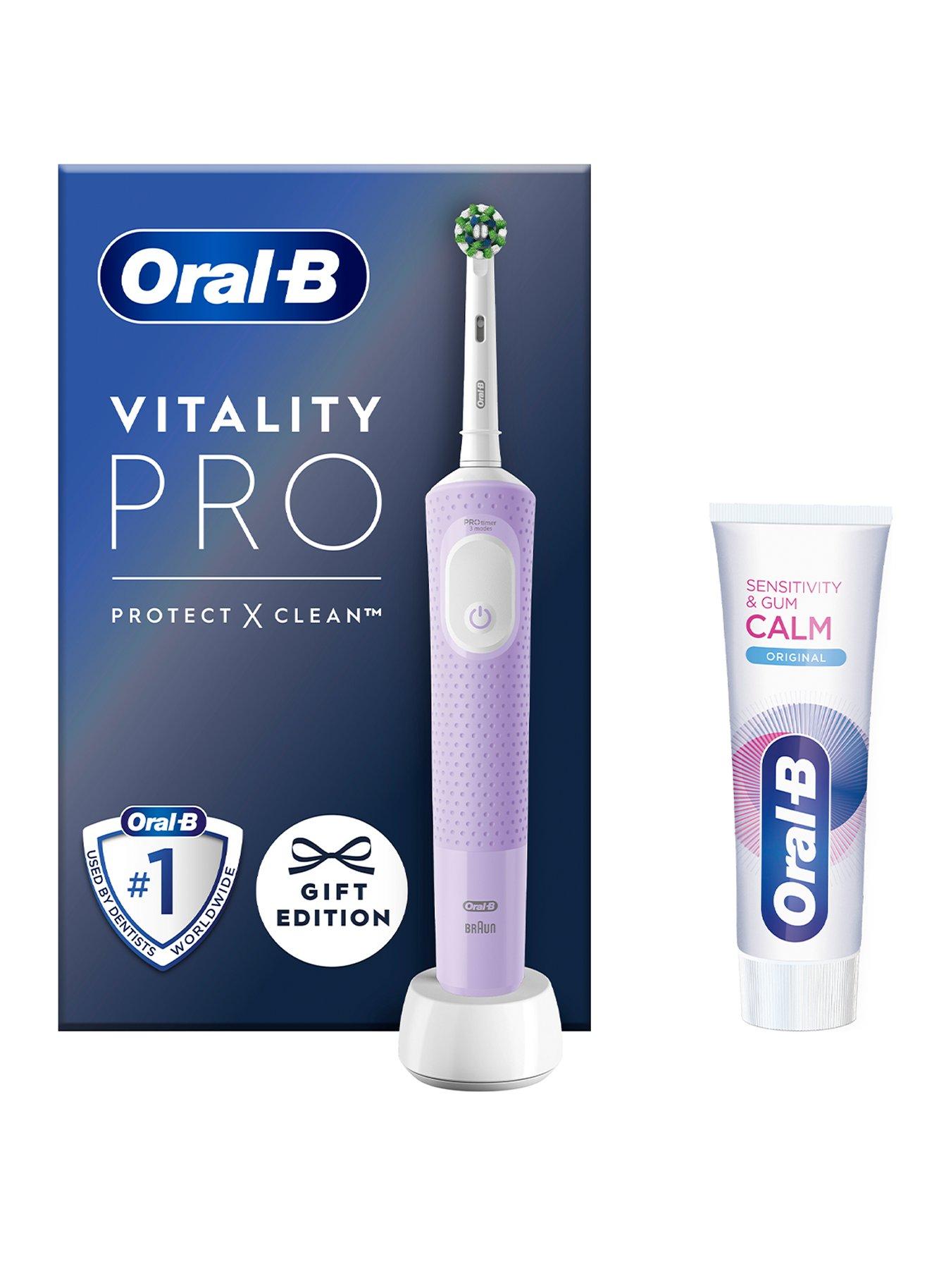 OralB Vitality PRO Lilac (+Gum Calm 75ml Paste) very.co.uk