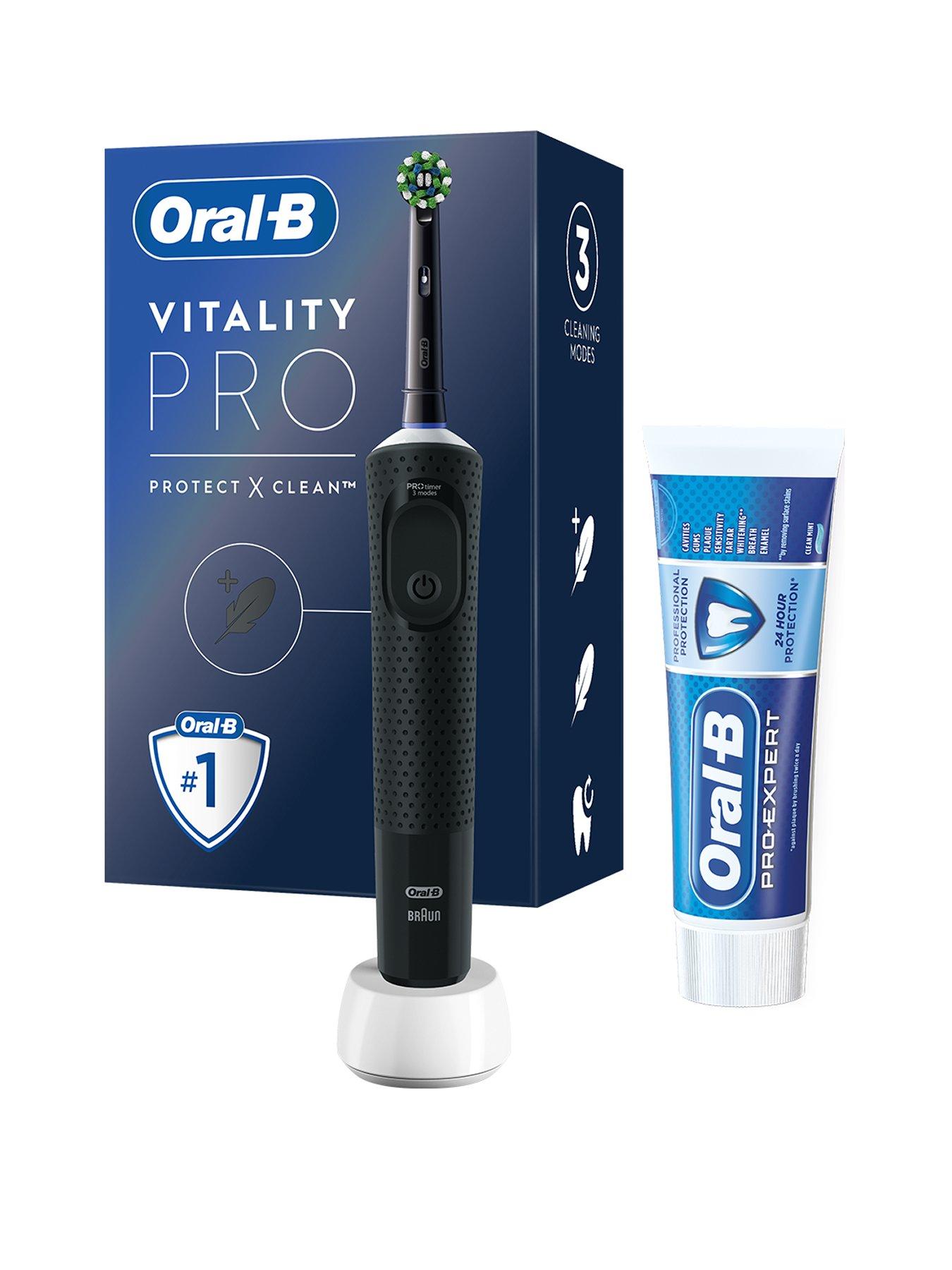 OralB Vitality PRO Black (+Pro Expert 75ml Paste) very.co.uk