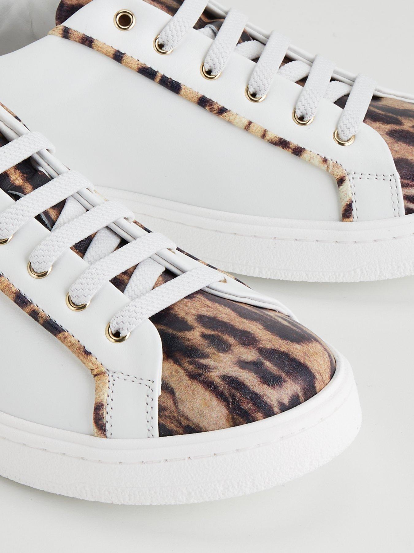 Kids Animal Print Sneakers White