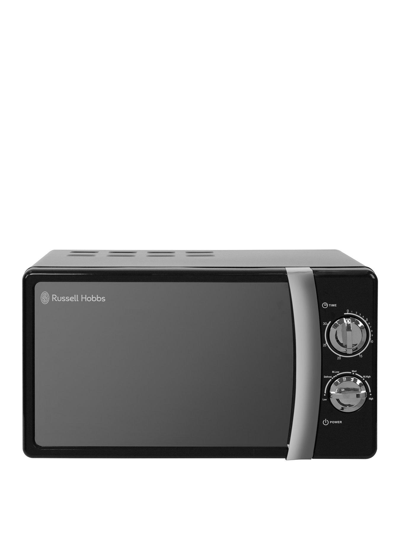 Product photograph of Russell Hobbs Rhmm701b 17-litre Manual Microwave - Jet Black from very.co.uk