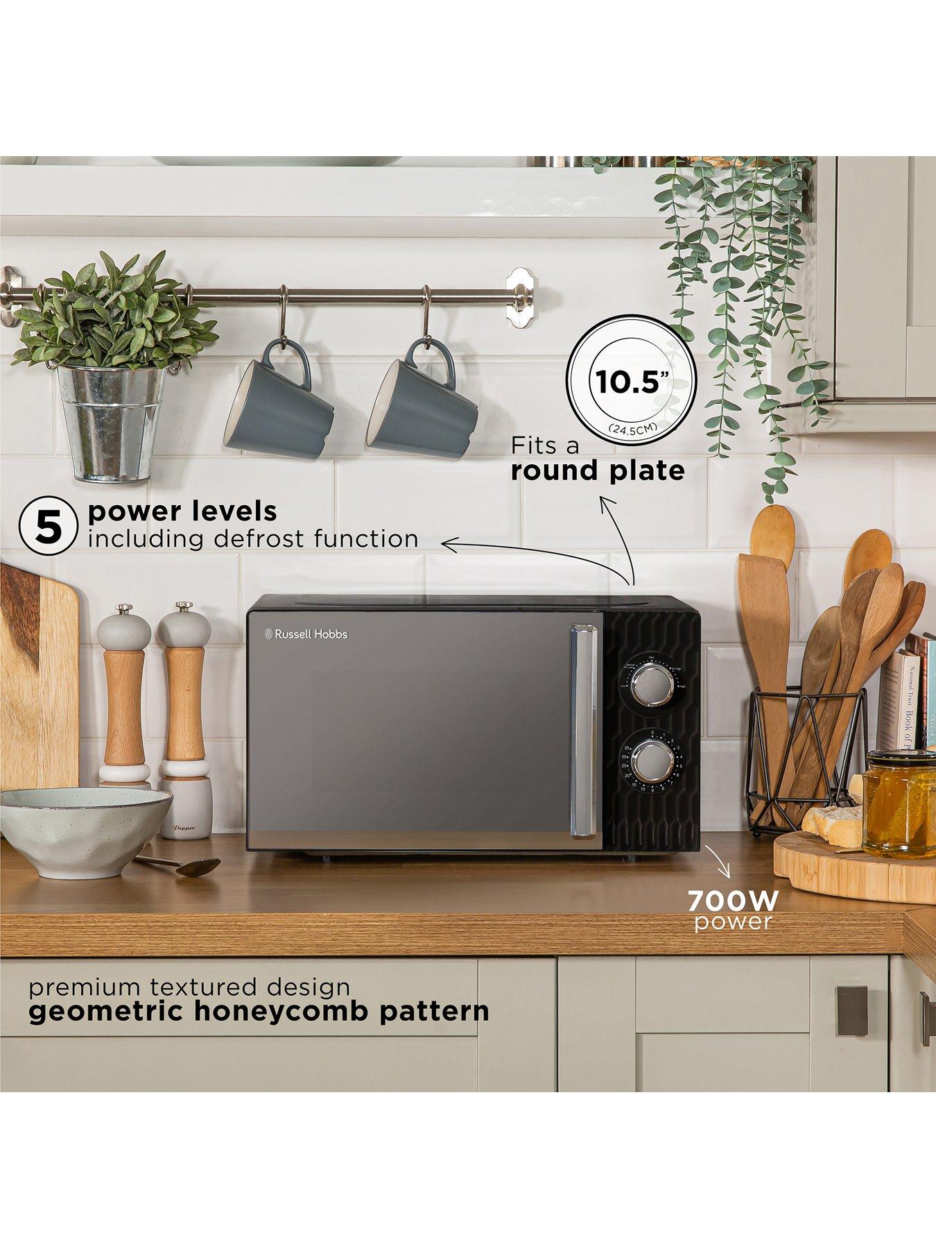 Image 4 of 6 of Russell Hobbs RHMM715B Honeycomb 17 Litre Black Manual Microwave