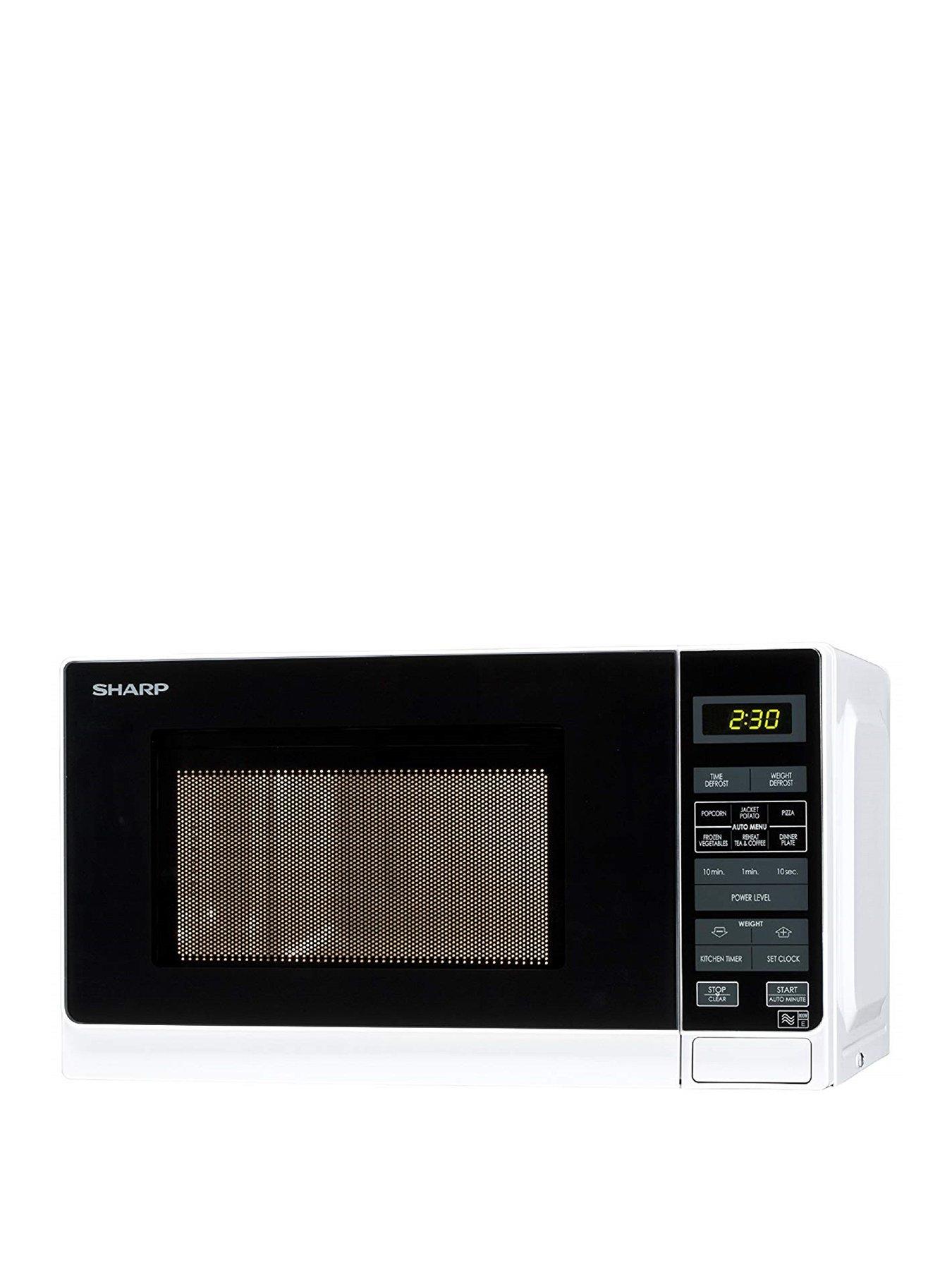 Product photograph of Sharp R272wm 20-litre 800w Microwave - White from very.co.uk