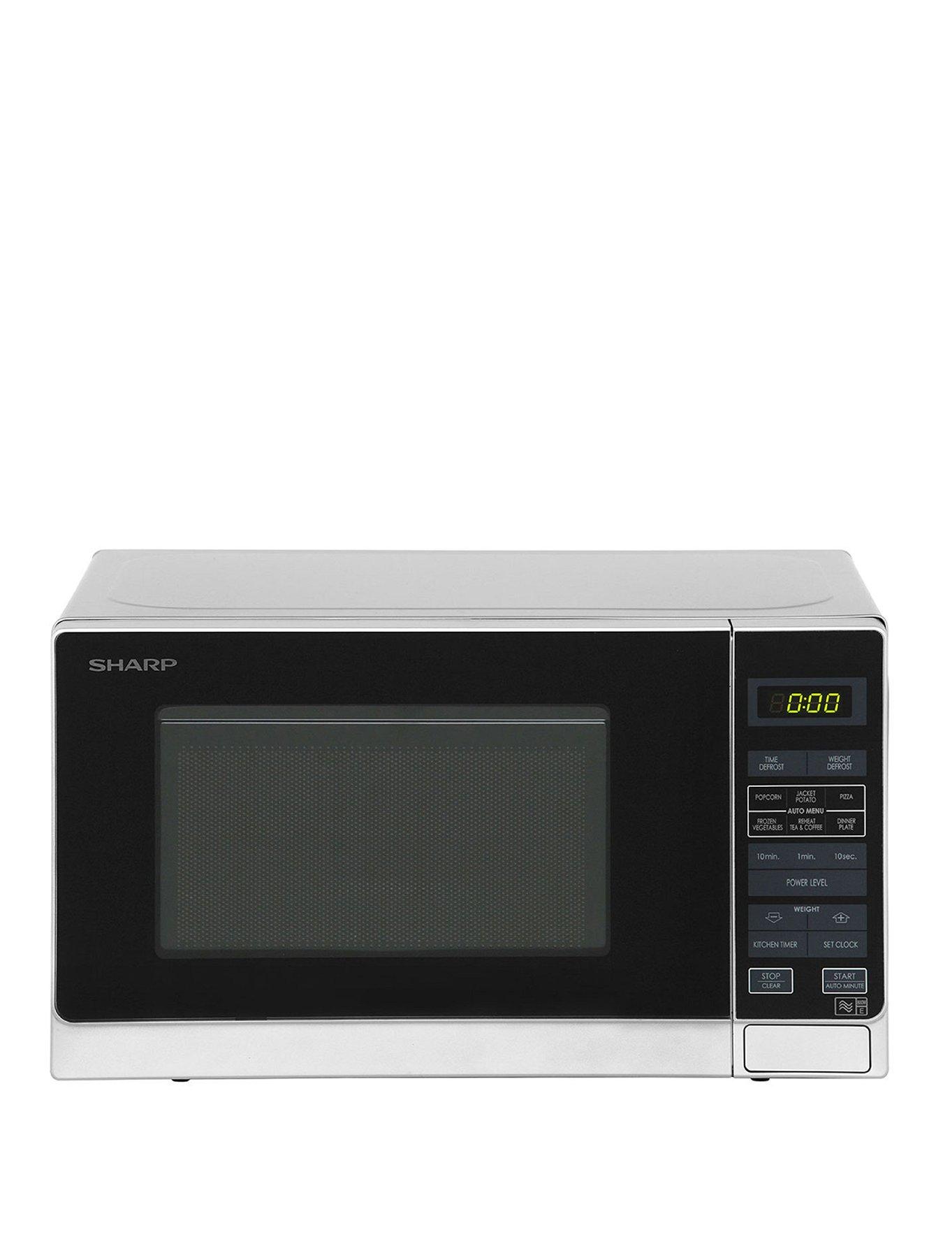 Product photograph of Sharp R272slm 20-litre 800w Microwave - Silver from very.co.uk