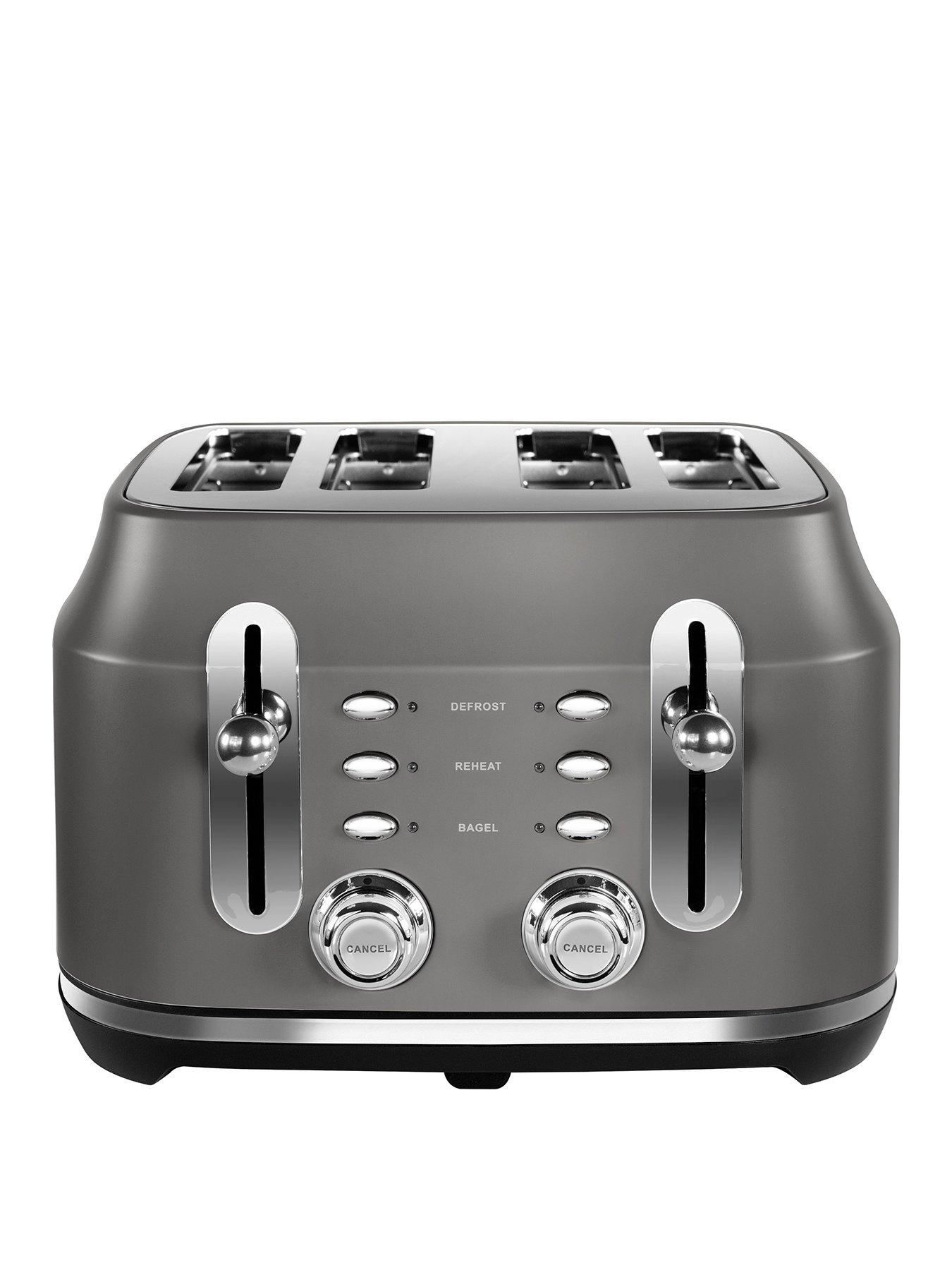 Product photograph of Rangemaster Rmcl4s201gy Classic 4-slice Toaster from very.co.uk