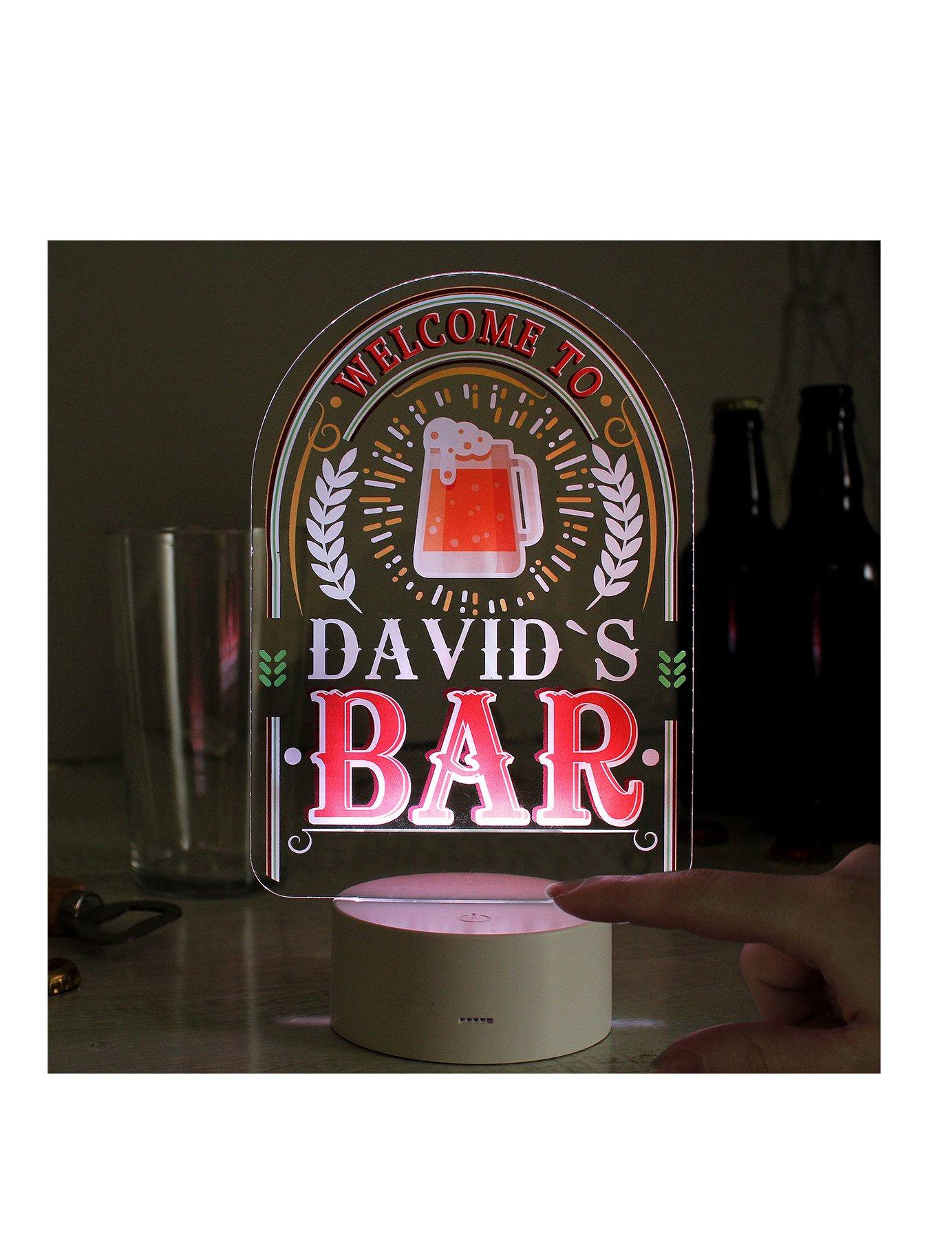 Product photograph of The Personalised Memento Company Printed Led Light - Bar from very.co.uk