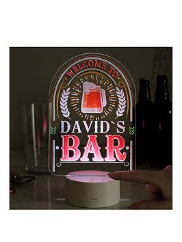 Product photograph of The Personalised Memento Company Printed Led Light - Bar from very.co.uk