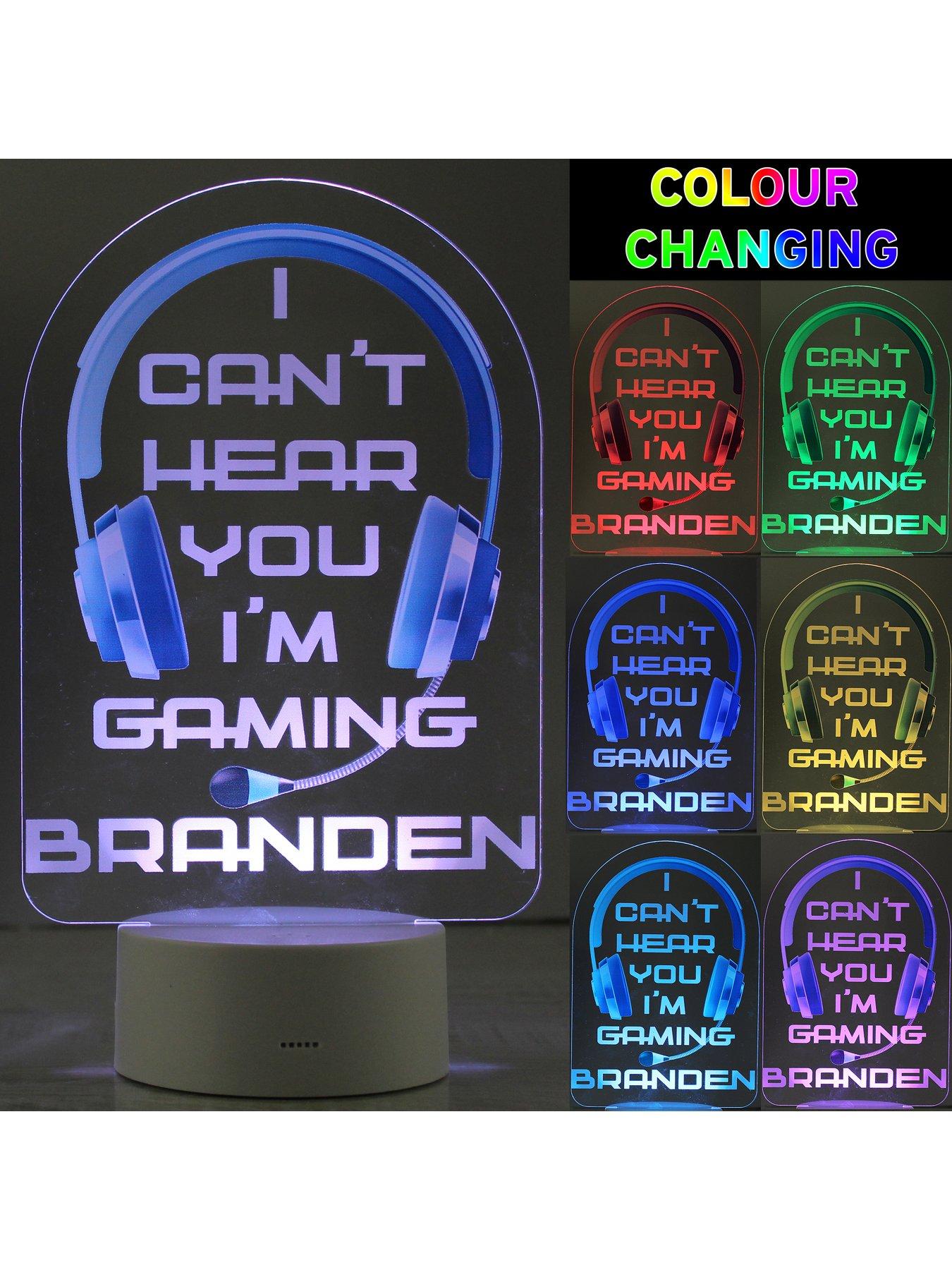 Image 2 of 4 of The Personalised Memento Company Printed LED Light - Gaming boys