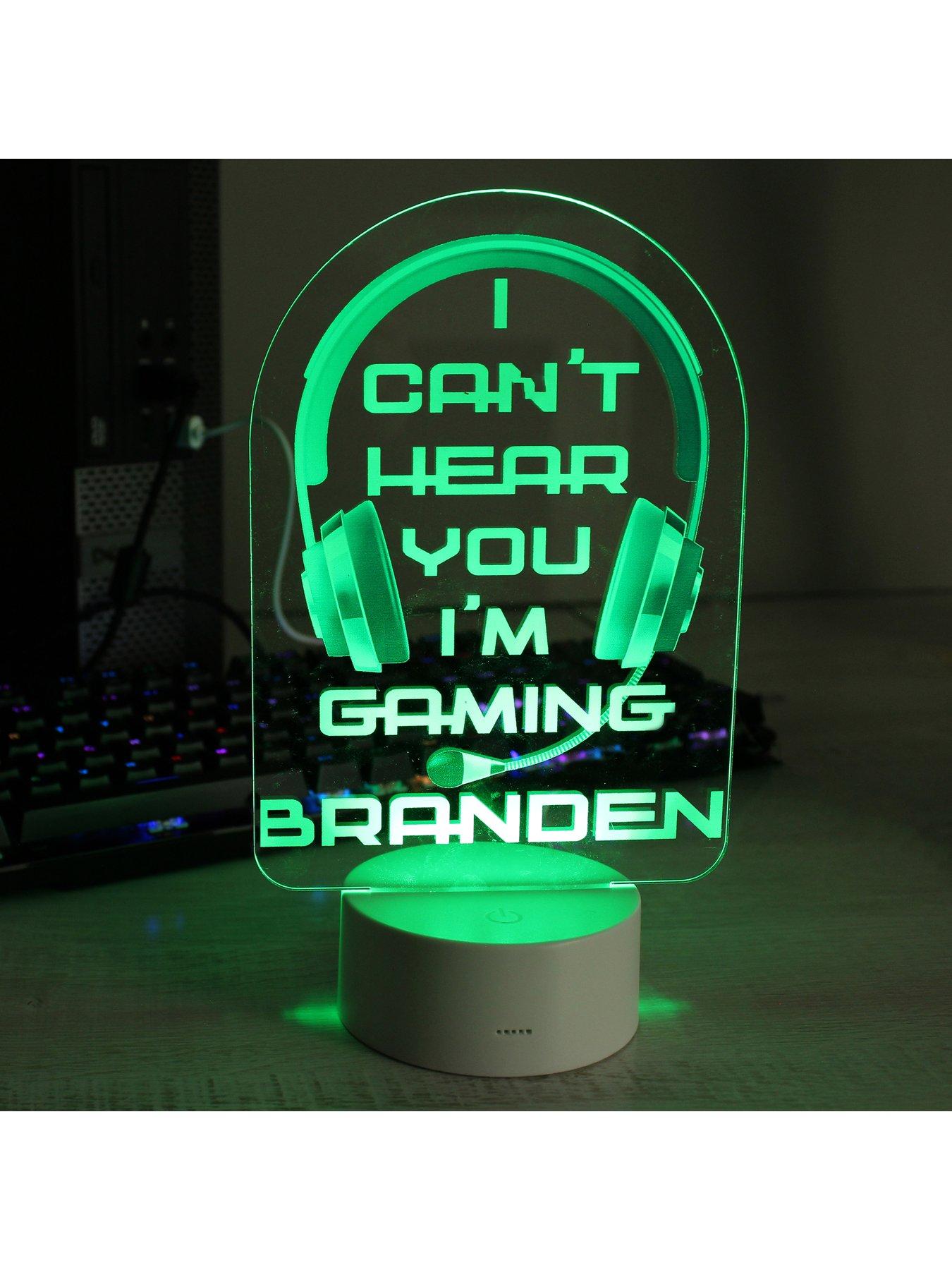 Image 3 of 4 of The Personalised Memento Company Printed LED Light - Gaming boys