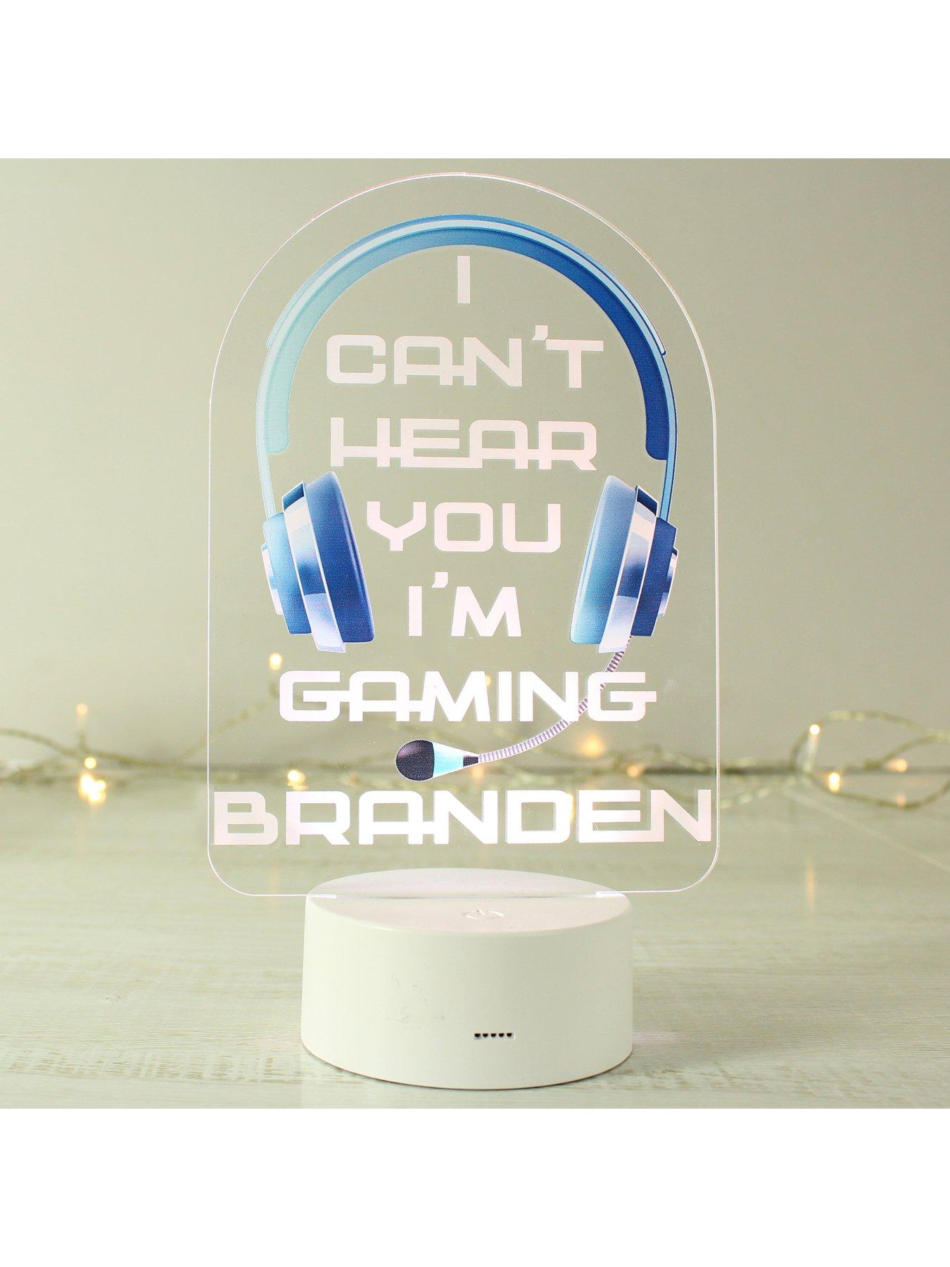 Image 4 of 4 of The Personalised Memento Company Printed LED Light - Gaming boys