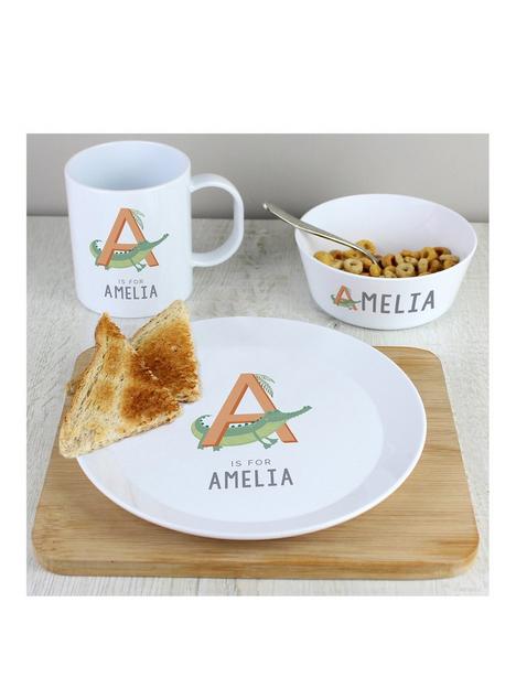 the-personalised-memento-company-personalised-animal-alphabet-breakfast-set