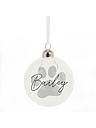 Image thumbnail 3 of 3 of The Personalised Memento Company Pawprint Glass Bauble