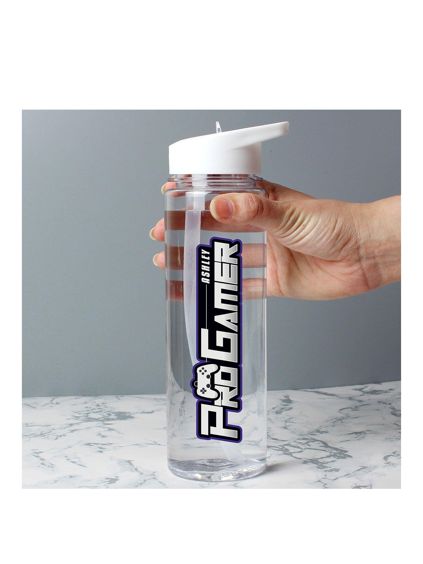 Product photograph of The Personalised Memento Company Gamers Water Bottle from very.co.uk