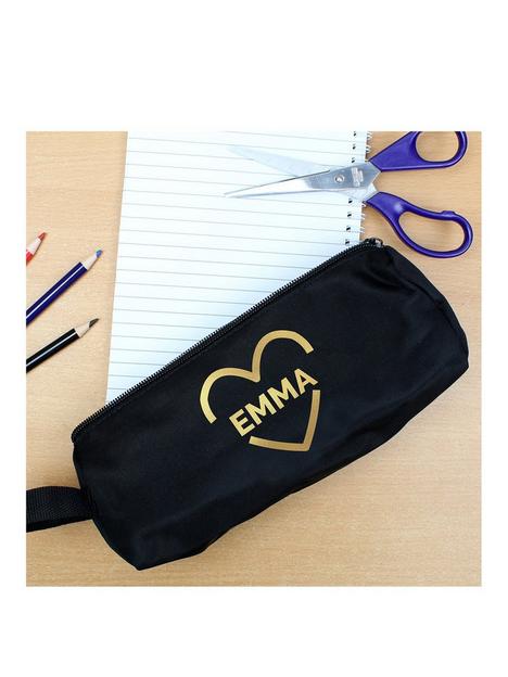 the-personalised-memento-company-gold-heart-black-pencil-case
