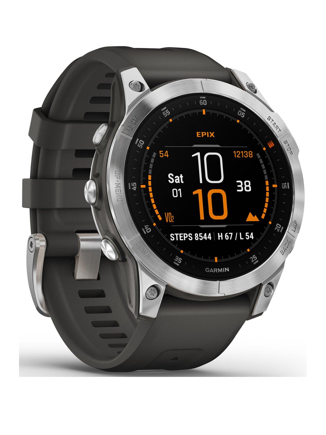 Garmin Fenix 7 Multisport GPS Watch Silver with Graphite Band