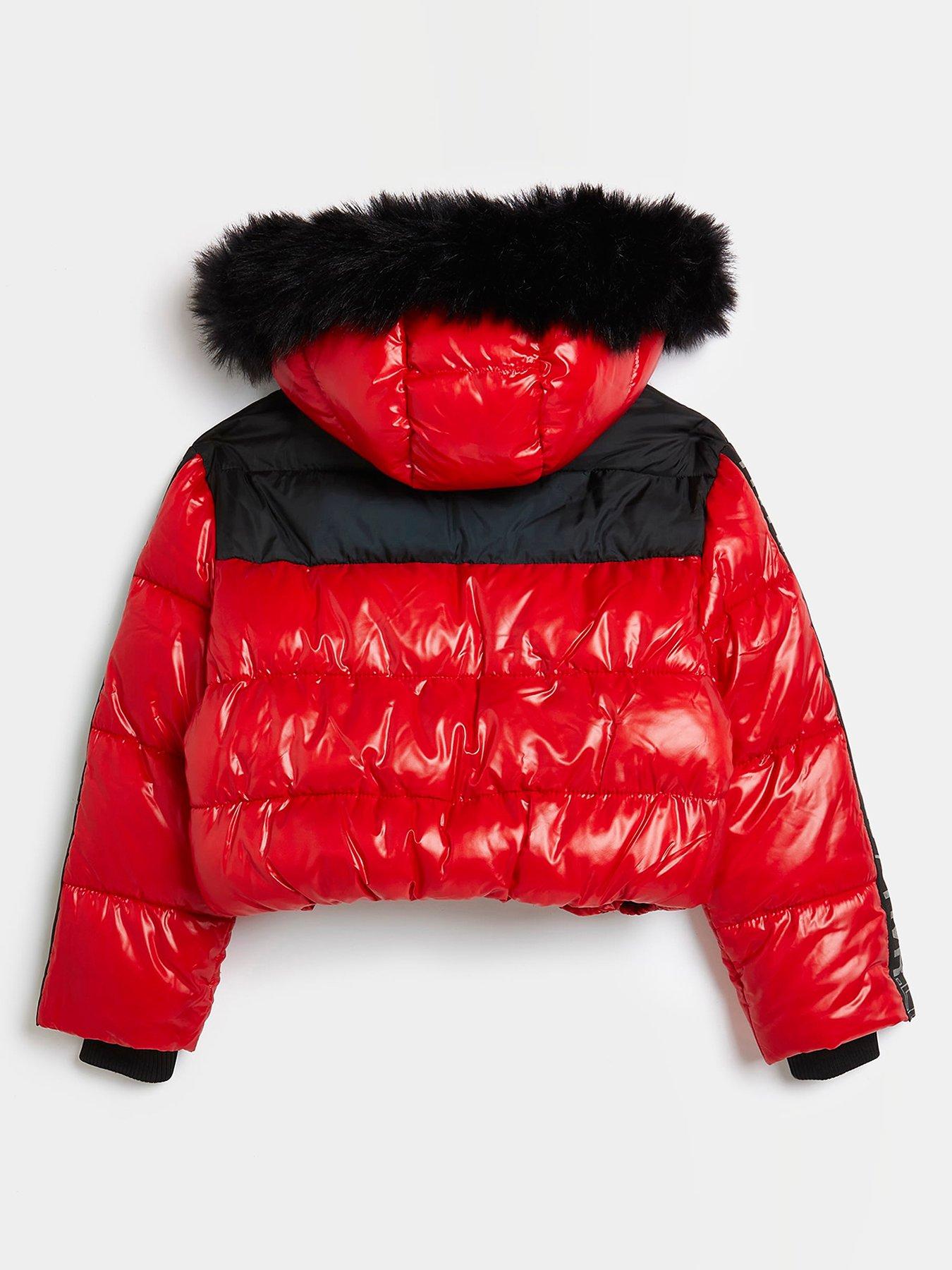 river island coats red