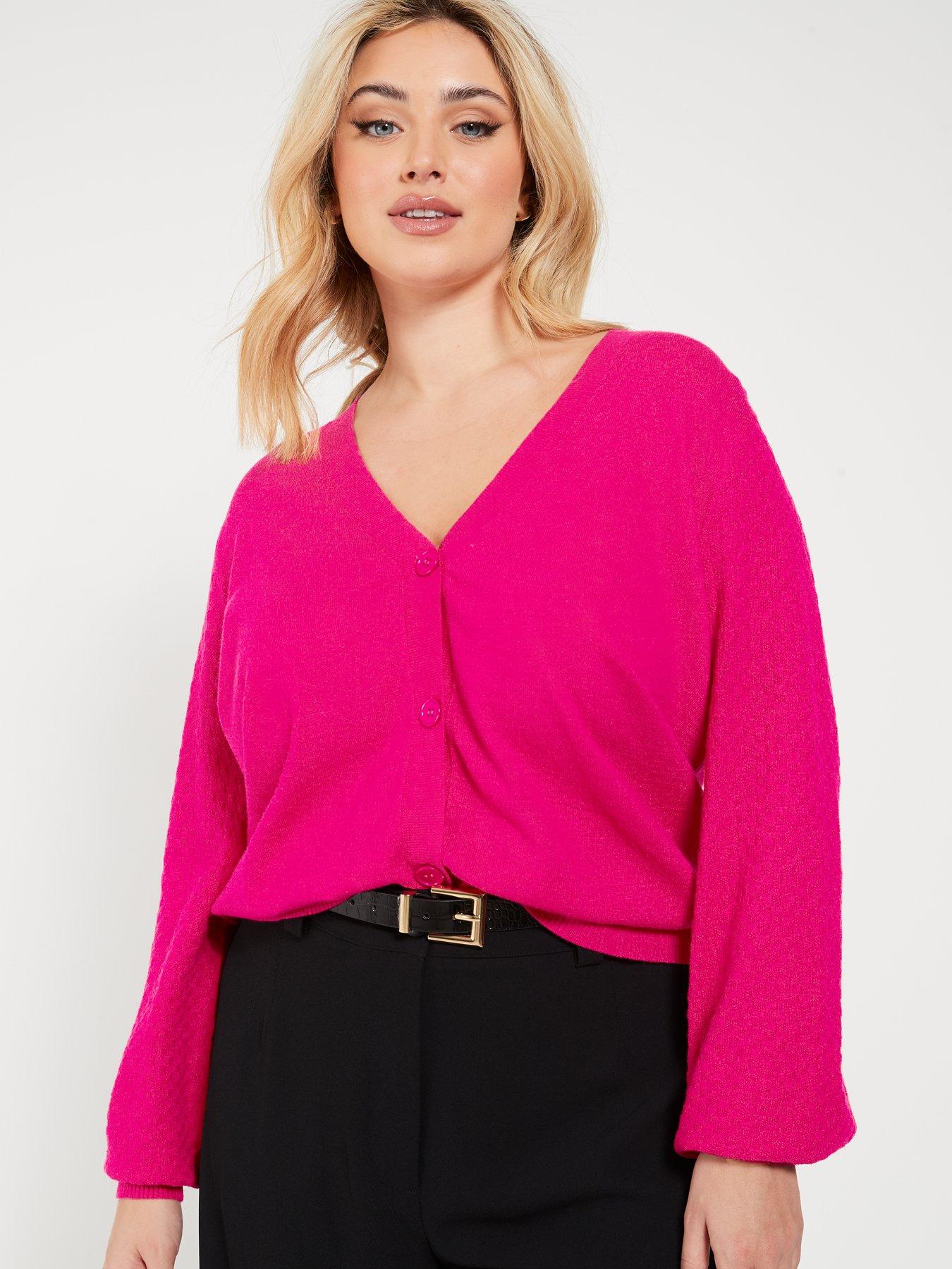 Hot pink 2025 sweater plus size