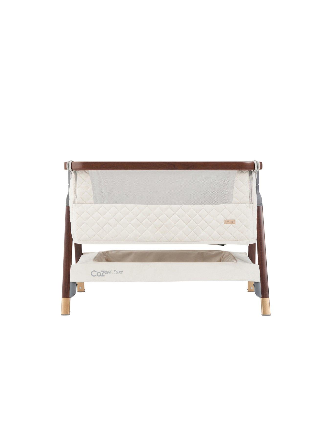 Tutti Bambini CoZee Luxe Bedside Crib - Walnut/Cream | very.co.uk