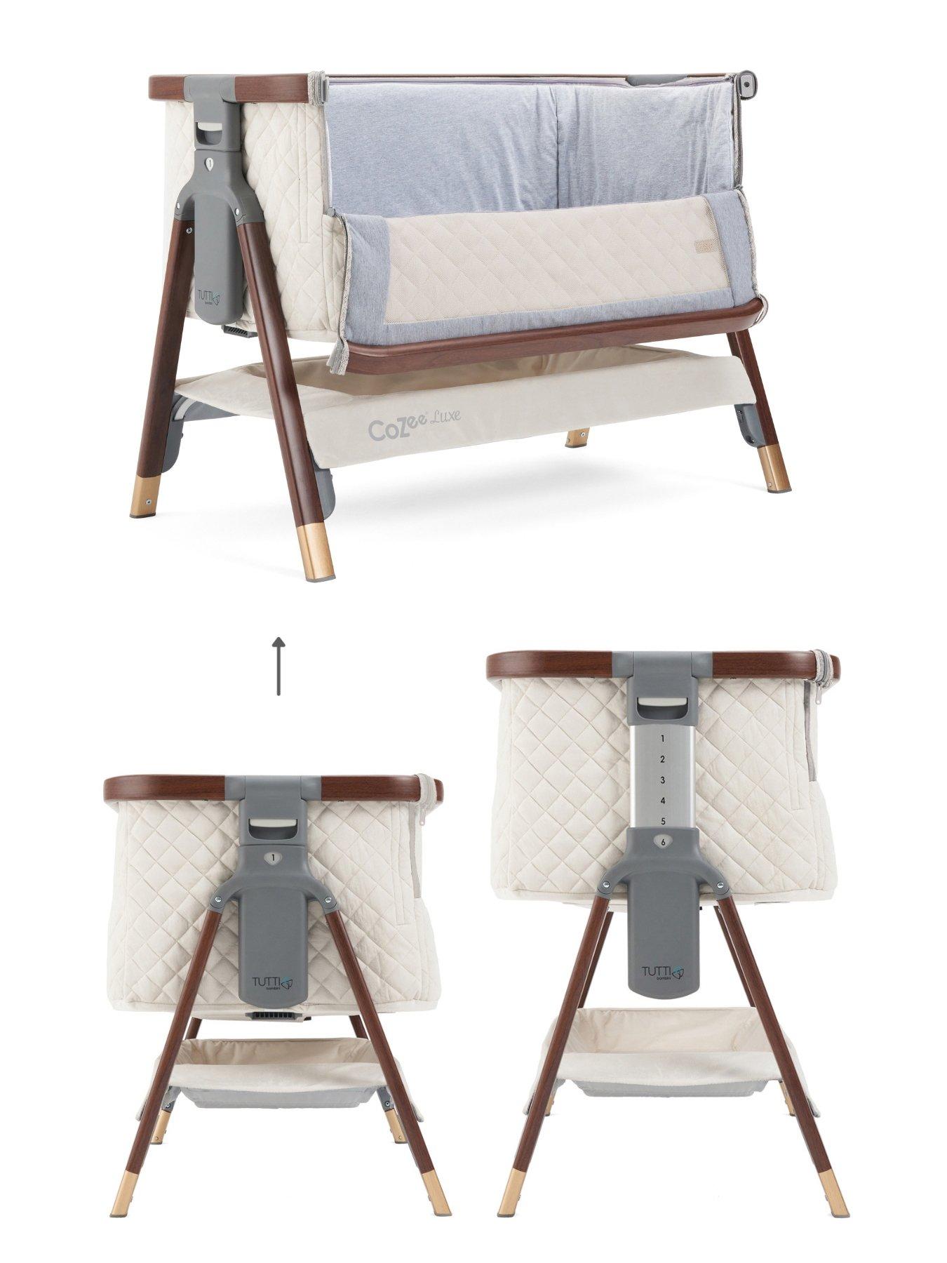 Tutti Bambini CoZee Luxe Bedside Crib - Walnut/Cream | Very