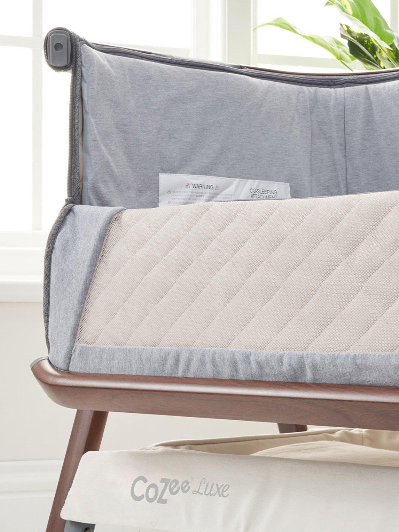 Tutti Bambini CoZee Luxe Bedside Crib Walnut/Cream Very