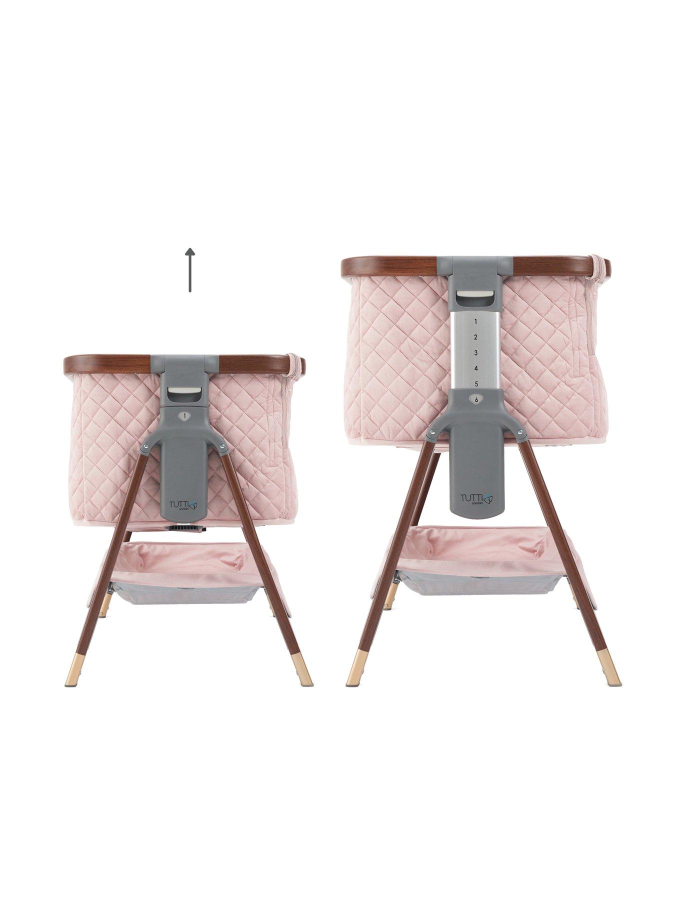 Image 4 of 8 of Tutti Bambini CoZee Luxe Bedside Crib - Walnut/Blush