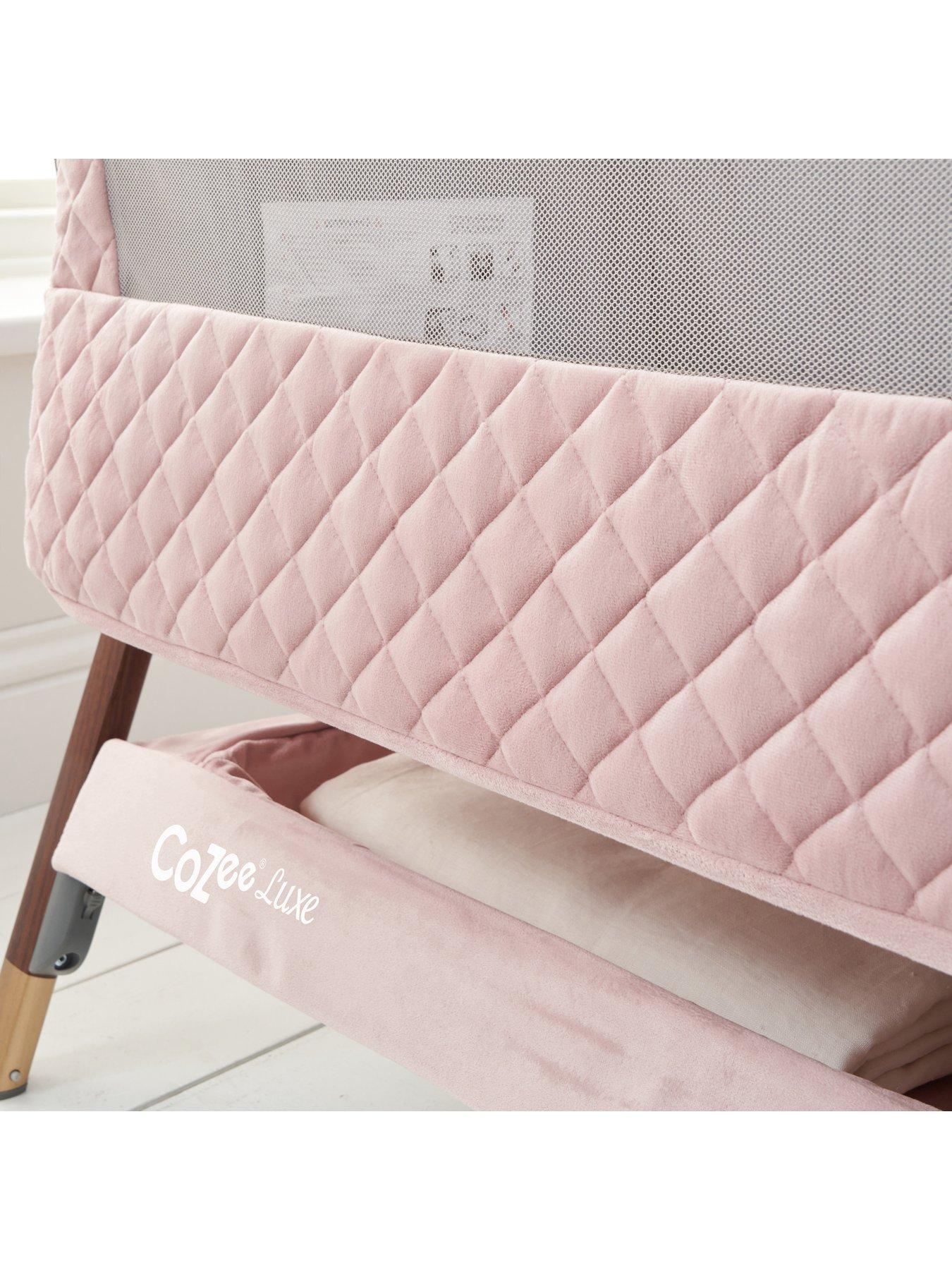 Image 5 of 8 of Tutti Bambini CoZee Luxe Bedside Crib - Walnut/Blush