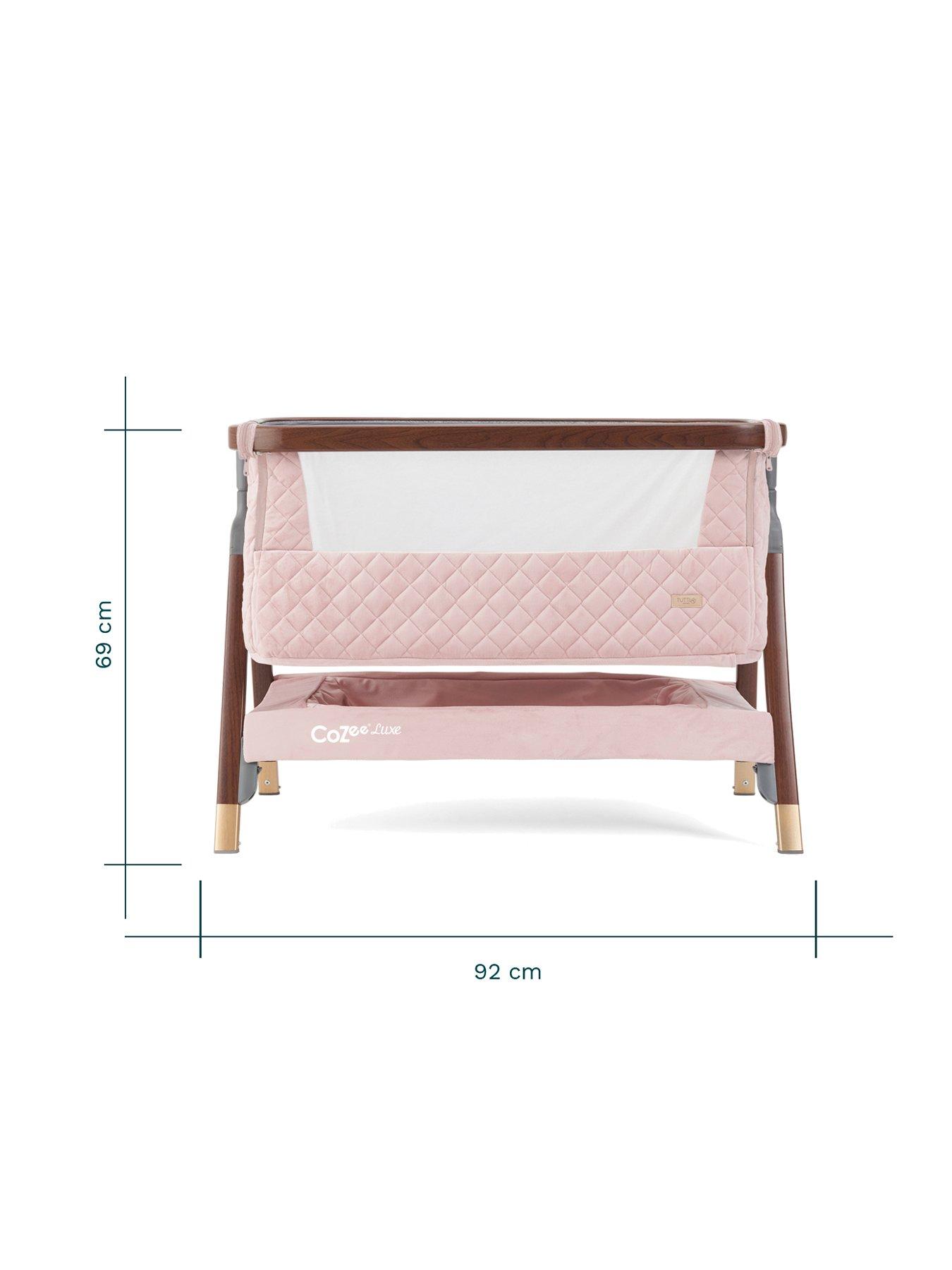 Image 7 of 8 of Tutti Bambini CoZee Luxe Bedside Crib - Walnut/Blush