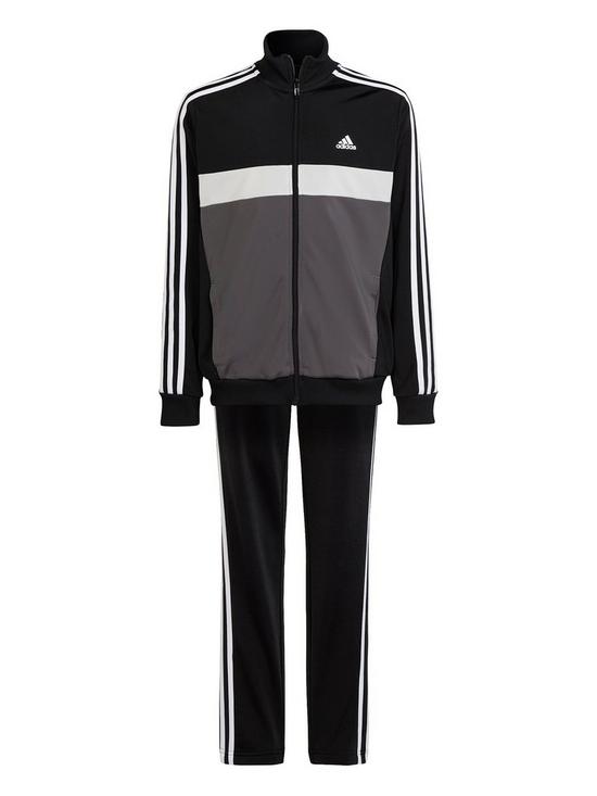 adidas Sportswear Junior Kids Colorblock Tracksuit - Black/Grey | very ...