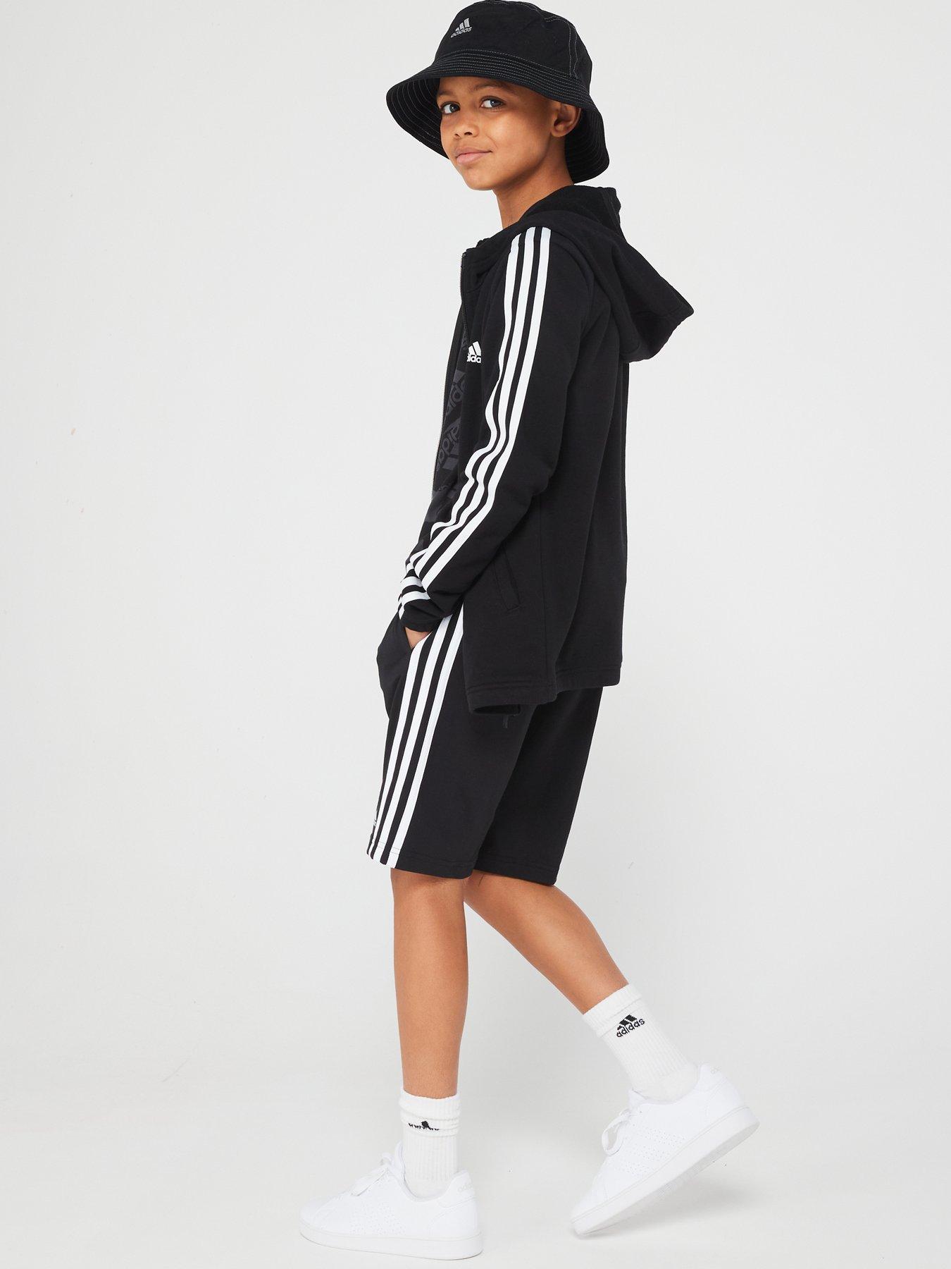 Image 3 of 5 of adidas Sportswear Junior Essentials Chelsea Shorts - Black/White