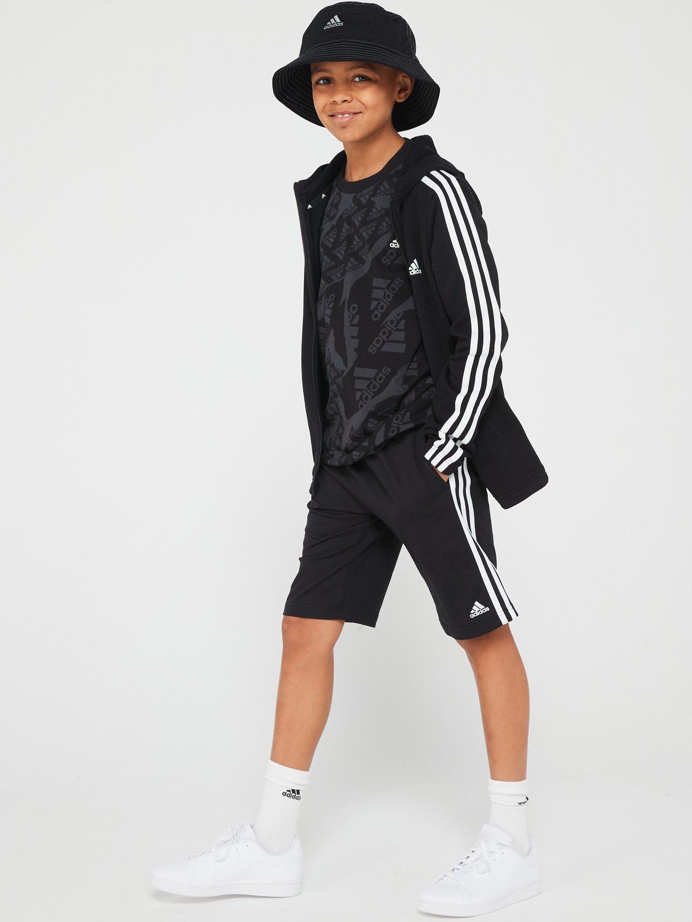 Image 4 of 5 of adidas Sportswear Junior Essentials Chelsea Shorts - Black/White