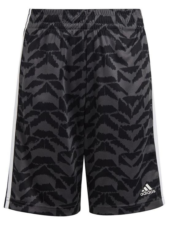 front image of adidas-sportswear-junior-express-short-dark-grey