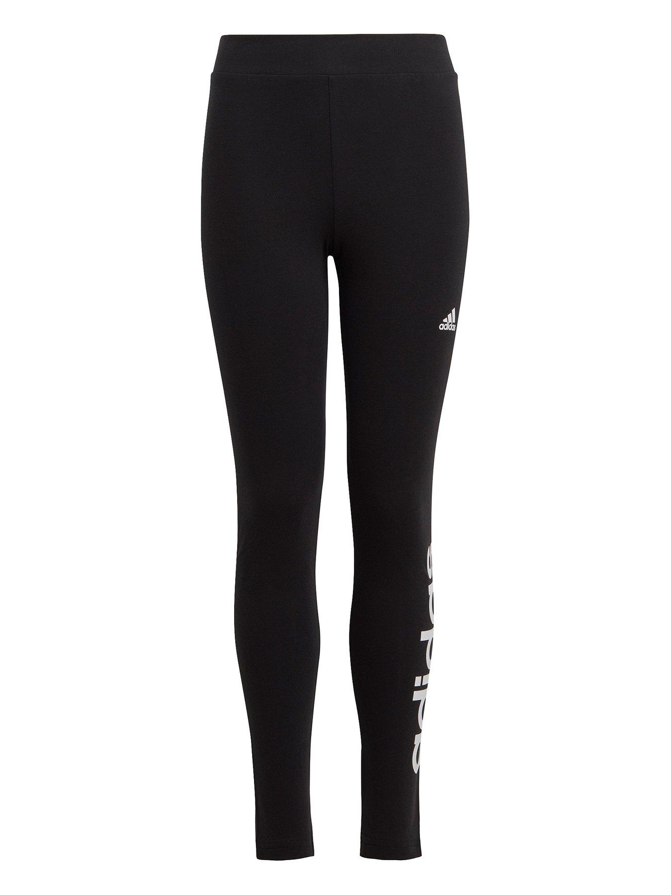 Adidas Big Girls Black Sweatpants Size XL(15-16) 3 Stripes Mash Lining