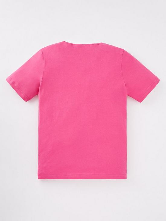 back image of adidas-sportswear-junior-essentials-short-sleeve-t-shirt-nbsp--pink
