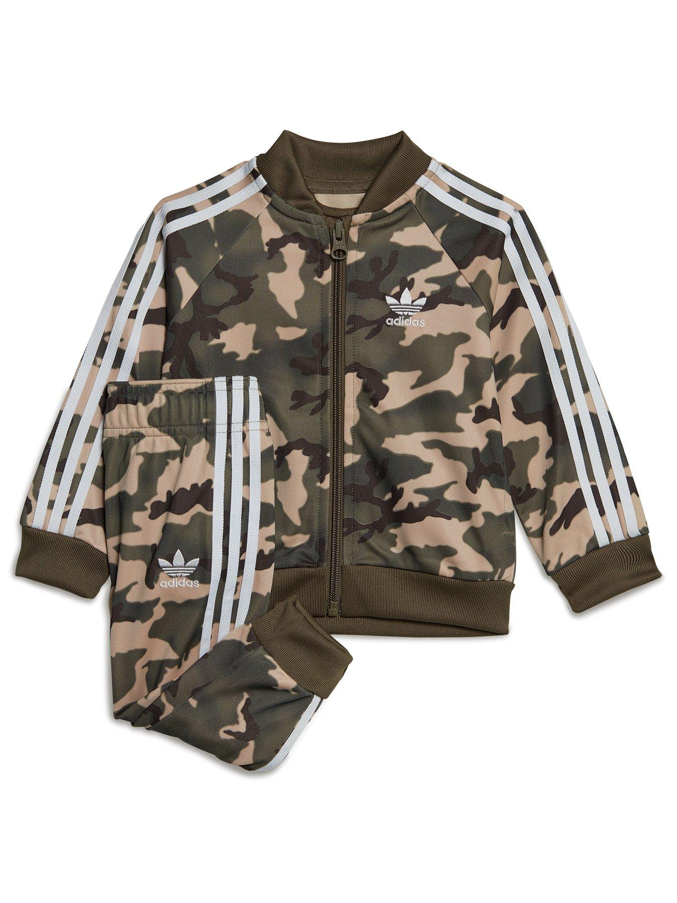 Adidas originals camo superstar track outlet top