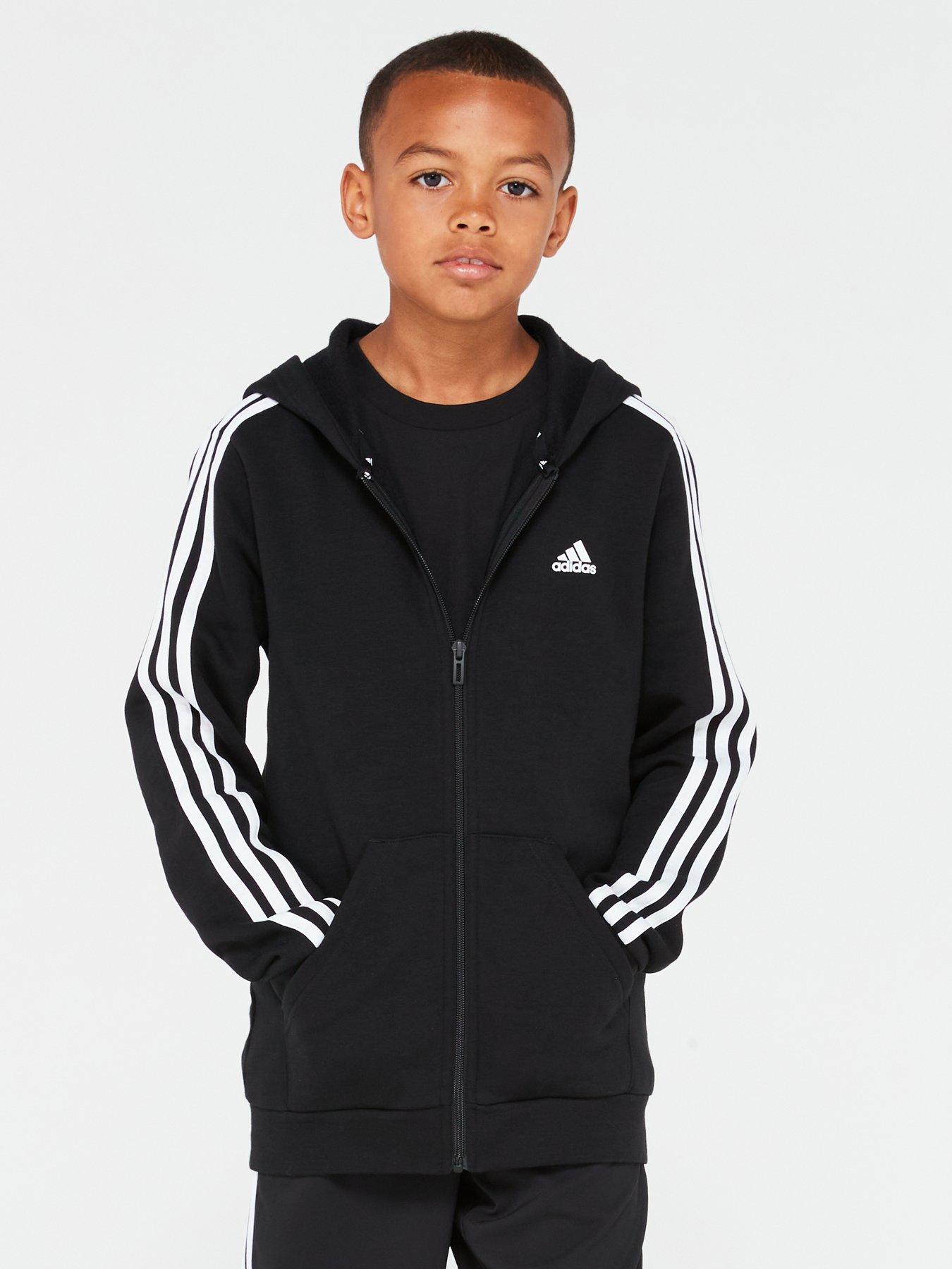 Black adidas deals zip up hoodie