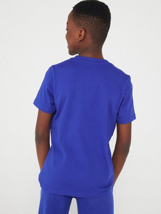 stillFront image of adidas-sportswear-junior-essentials-short-sleeve-t-shirt-nbsp--blue